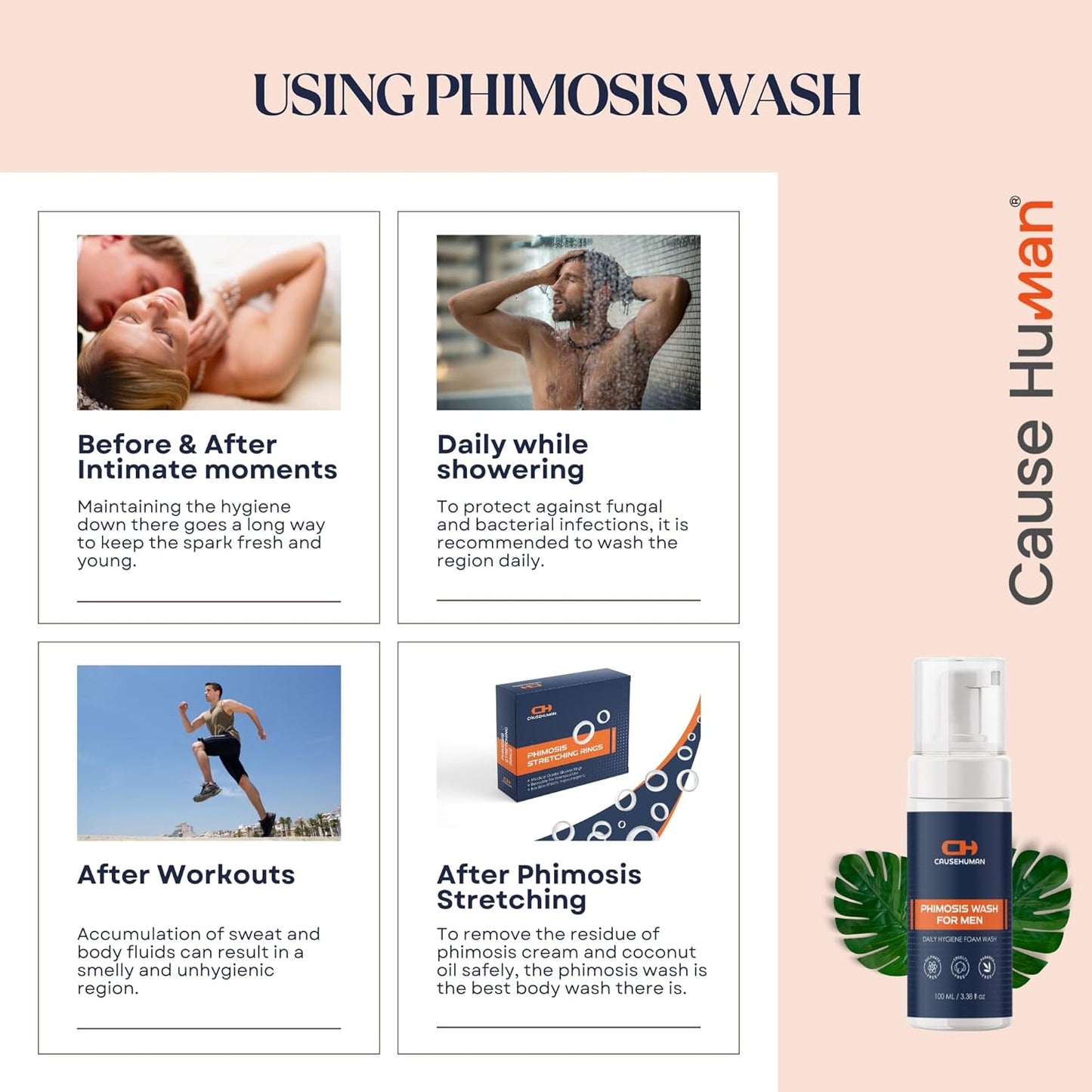 PhimoTwinCare – Penile Heal Cream (100g) + Phimosis Wash for Men (100ml) | Daily Use Combo | Steroid-Free & Gentle on Sensitive Skin