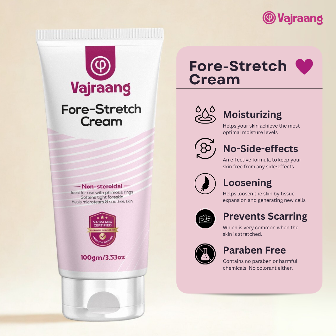 Vajraang Fore-Stretch Cream – Moisturizing Care that Softens & Relieves Tight Skin (100 g)