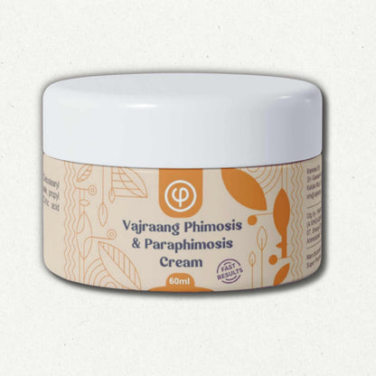 Vajraang Phimosis & Paraphimosis cream | Fast results | Non-Steroidal 100% Natural | 60g | Smoothens and softens f-skin | Helps easy sliding of f-skin