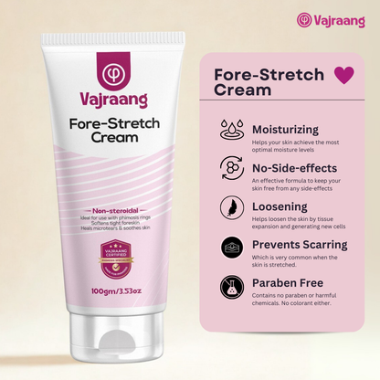Vajraang Fore-Stretch Cream – Moisturizing Care that Softens & Relieves Tight Skin (100 g)