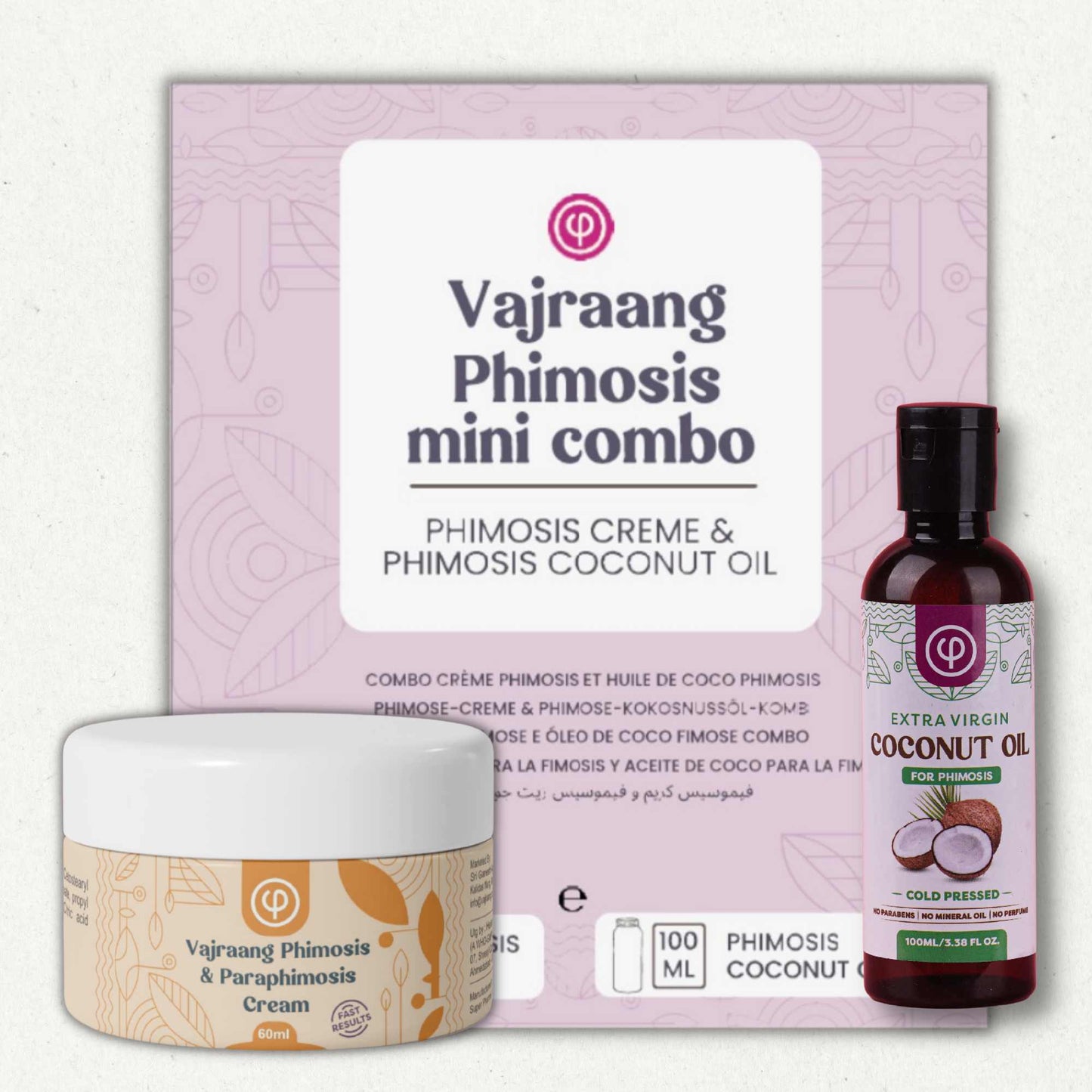 Vajraang Phimosis mini combo with phimosis cream and phimosis oil