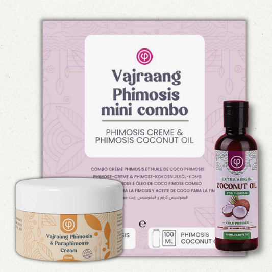 Vajraang Phimose Mini-Kombi mit Phimose-Creme und Phimose-Öl