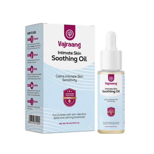 Vajraang Intimate Skin Soothing Oil - For Hyper-sensitive glans - 30ml - Relaxes and soothes hypersensitivity in just 30 days