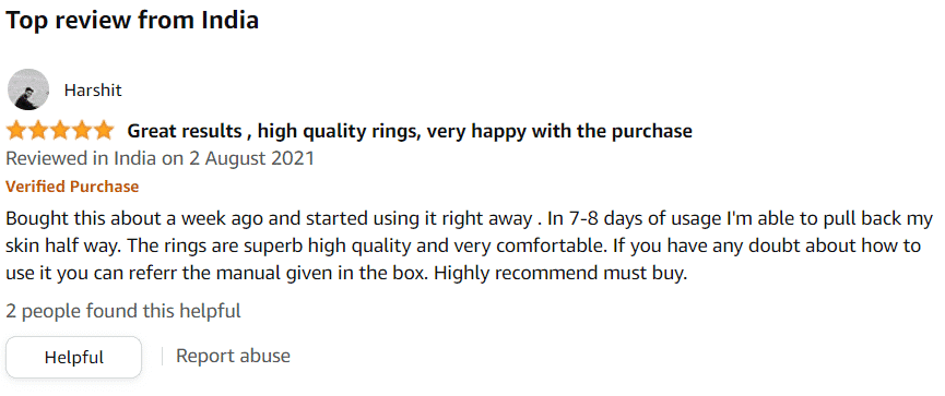 Review Of Rings On Amazon - Treatphimosis.com
